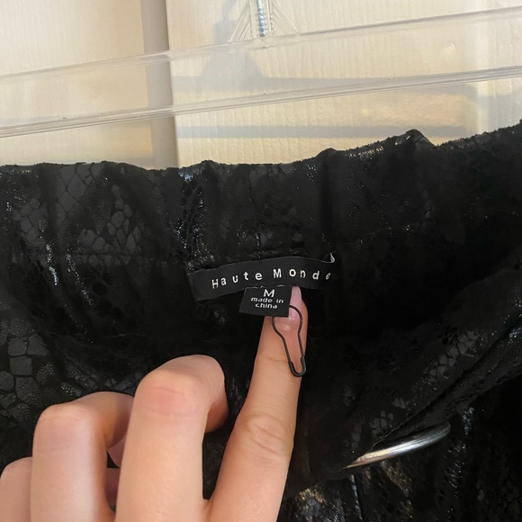 Paper Bag Faux Leather Skirt - Picture 5 of 7